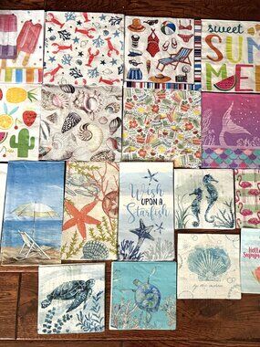 44 Napkins for Crafts/Decoupage - Summer Theme - 22 Napkins (x2)